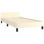 Bed frame with headboard cream synthetic leather 80x200 cm by vidaXL, Beds and slatted bases - Ref: Foro24-347467, Price: 80,...