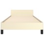 Bed frame with headboard cream synthetic leather 80x200 cm by vidaXL, Beds and slatted bases - Ref: Foro24-347467, Price: 88,...