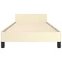 Bed frame with headboard cream synthetic leather 80x200 cm by vidaXL, Beds and slatted bases - Ref: Foro24-347467, Price: 80,...
