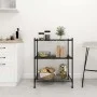 Black 3-tier storage shelf 60x35x76 cm 150 kg by vidaXL, Industrial shelving - Ref: Foro24-324620, Price: 44,53 €, Discount: %