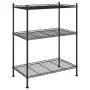 Schwarzes 3-stufiges Lagerregal 60x35x76 cm 150 kg von vidaXL, Industrieregale - Ref: Foro24-324620, Preis: 44,53 €, Rabatt: %