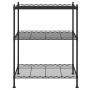 Schwarzes 3-stufiges Lagerregal 60x35x76 cm 150 kg von vidaXL, Industrieregale - Ref: Foro24-324620, Preis: 49,55 €, Rabatt: %