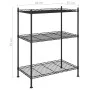 Schwarzes 3-stufiges Lagerregal 60x35x76 cm 150 kg von vidaXL, Industrieregale - Ref: Foro24-324620, Preis: 44,53 €, Rabatt: %