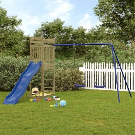 Outdoor playground made of impregnated pine wood by vidaXL, Swings and play structures - Ref: Foro24-3157038, Price: 301,42 €...