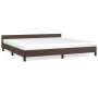 Bettgestell mit Kopfteil aus braunem Kunstleder, 200 x 200 cm von vidaXL, Betten und Lattenroste - Ref: Foro24-347522, Preis:...