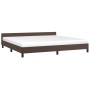 Bettgestell mit Kopfteil aus braunem Kunstleder, 200 x 200 cm von vidaXL, Betten und Lattenroste - Ref: Foro24-347522, Preis:...