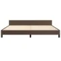 Estructura de cama cabecero cuero sintético marrón 200x200 cm de vidaXL, Camas y somieres - Ref: Foro24-347522, Precio: 109,2...