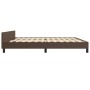 Brown synthetic leather headboard bed frame 200x200 cm by vidaXL, Beds and slatted bases - Ref: Foro24-347522, Price: 104,58 ...
