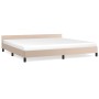 Cappuccino synthetic leather headboard bed frame 200x200cm by vidaXL, Beds and slatted bases - Ref: Foro24-347524, Price: 129...