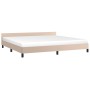 Cappuccino synthetic leather headboard bed frame 200x200cm by vidaXL, Beds and slatted bases - Ref: Foro24-347524, Price: 129...