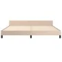 Cappuccino synthetic leather headboard bed frame 200x200cm by vidaXL, Beds and slatted bases - Ref: Foro24-347524, Price: 127...