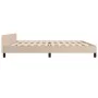 Cappuccino synthetic leather headboard bed frame 200x200cm by vidaXL, Beds and slatted bases - Ref: Foro24-347524, Price: 127...