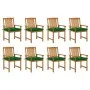 Garden chairs with cushions 8 pcs solid acacia wood by vidaXL, Garden chairs - Ref: Foro24-3078198, Price: 616,58 €, Discount: %