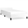Bed frame with headboard white synthetic leather 80x200cm by vidaXL, Beds and slatted bases - Ref: Foro24-347466, Price: 86,5...
