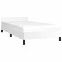 Bed frame with headboard white synthetic leather 80x200cm by vidaXL, Beds and slatted bases - Ref: Foro24-347466, Price: 86,5...