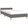 Bed frame with headboard in dark gray fabric 80x200 cm by vidaXL, Beds and slatted bases - Ref: Foro24-347368, Price: 101,33 ...