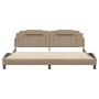 Estructura cama sin colchón cuero sintético capuchino 200x200cm