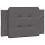 Estructura de cama sin colchón cuero sintético gris 80x200 cm