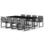 Garden dining set 9 pieces and gray synthetic rattan cushions by vidaXL, Garden sets - Ref: Foro24-317186, Price: 660,37 €, D...