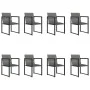 Garden dining set 9 pieces and gray synthetic rattan cushions by vidaXL, Garden sets - Ref: Foro24-317186, Price: 660,37 €, D...