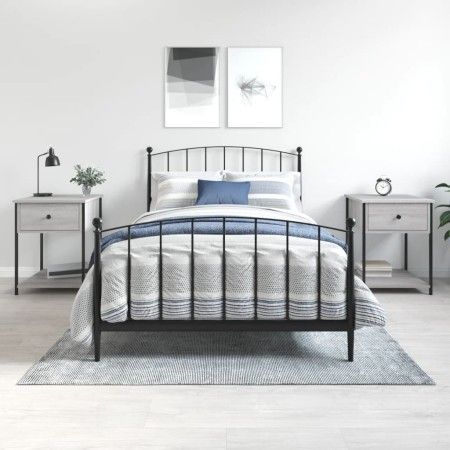 Mesita de noche 2 uds madera ingeniería gris Sonoma 44x45x58 cm by vidaXL, Nightstands - Ref: Foro24-825850, Price: 75,44 €, ...
