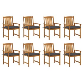 Garden chairs with cushions 8 pcs solid acacia wood by vidaXL, Garden chairs - Ref: Foro24-3078193, Price: 641,88 €, Discount: %