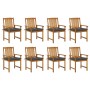 Garden chairs with cushions 8 pcs solid acacia wood by vidaXL, Garden chairs - Ref: Foro24-3078193, Price: 652,86 €, Discount: %