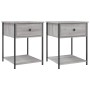 Nachttisch 2 Stück aus grauem Sonoma-Ingenieurholz 44x45x58 cm von vidaXL, Nachttische - Ref: Foro24-825850, Preis: 75,44 €, ...