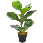 Planta artificial ficus con macetero 45 cm verde