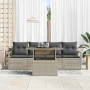 Conjunto de sofá de jardín 5 pcs Gris claro 100 x 55 x 73 cm