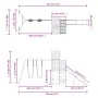 Parque infantil de exterior madera de pino impregnada de vidaXL, Columpios y estructuras de juegos - Ref: Foro24-3157020, Pre...