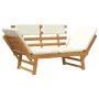 Garden bench with cushions 2 in 1 solid acacia wood 190 cm by vidaXL, garden benches - Ref: Foro24-316832, Price: 188,07 €, D...