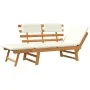 Garden bench with cushions 2 in 1 solid acacia wood 190 cm by vidaXL, garden benches - Ref: Foro24-316832, Price: 188,07 €, D...