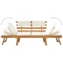 Banco de jardín con cojines 2 en 1 madera maciza acacia 190 cm de vidaXL, Bancos de jardín - Ref: Foro24-316832, Precio: 190,...