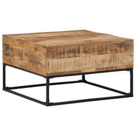 Mesa de centro madera de mango rugosa 68x68x41 cm