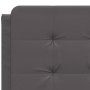 Estructura de cama sin colchón cuero sintético gris 120x200 cm