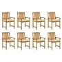 Sillas de jardín con cojines 8 uds madera maciza de acacia de vidaXL, Sillas de jardín - Ref: Foro24-3078195, Precio: 625,41 ...