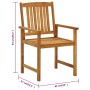 Gartenstühle mit Kissen 8 Stück aus massivem Akazienholz von vidaXL, Gartenstühle - Ref: Foro24-3078195, Preis: 654,14 €, Rab...
