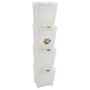 Stapelbare Mülleimer 4 Stück aus weißem Polypropylen 100 L von vidaXL, Mülltonnen und Mülltonnen - Ref: Foro24-152201, Preis:...