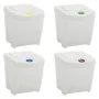 Stackable trash cans 4 pcs white polypropylene 100 L by vidaXL, Garbage cans and trash cans - Ref: Foro24-152201, Price: 58,4...
