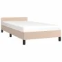 Estructura de cama cabecero cuero sintético capuchino 100x200cm de vidaXL, Camas y somieres - Ref: Foro24-347488, Precio: 90,...