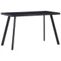 Black tempered glass dining table 120x60x75 cm by vidaXL, Kitchen and dining tables - Ref: Foro24-281872, Price: 109,82 €, Di...