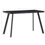 Black tempered glass dining table 120x60x75 cm by vidaXL, Kitchen and dining tables - Ref: Foro24-281872, Price: 109,82 €, Di...