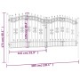 Black coated steel spear point fence gate 305x173cm by vidaXL, garden gates - Ref: Foro24-151096, Price: 424,88 €, Discount: %