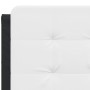 Estructura cama cabecero cuero sintético negro blanco 140x200cm