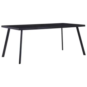 Schwarzer Esstisch aus gehärtetem Glas, 160 x 80 x 75 cm von vidaXL, Küchen- und Esstische - Ref: Foro24-281874, Preis: 139,6...