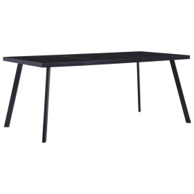 Schwarzer Esstisch aus gehärtetem Glas, 160 x 80 x 75 cm von vidaXL, Küchen- und Esstische - Ref: Foro24-281874, Preis: 141,2...