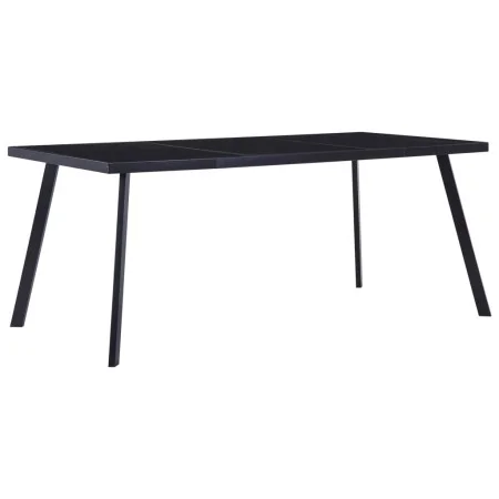 Black tempered glass dining table 160x80x75 cm by vidaXL, Kitchen and dining tables - Ref: Foro24-281874, Price: 139,04 €, Di...