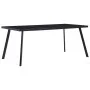 Black tempered glass dining table 160x80x75 cm by vidaXL, Kitchen and dining tables - Ref: Foro24-281874, Price: 139,04 €, Di...