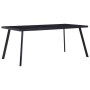 Mesa de comedor de vidrio templado negro 160x80x75 cm de vidaXL, Mesas de cocina y de comedor - Ref: Foro24-281874, Precio: 1...